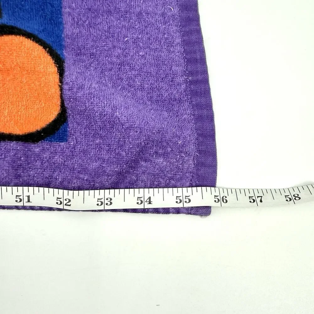 Vintage 90s Disney Mickey Silhouette All Over Print Beach Towel by Franco RARE!